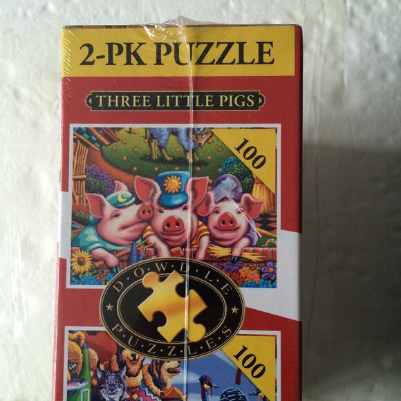 New Dowdle Two Pack Jigsaw Puzzle 100 Pieces Animal of Canada Three Little Pigs - Picture 6 of 7